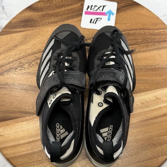 Mens size 8.5-Adidas Crazy Power Black White Weightlifting Power Lifting Shoes - Picture 7 of 9